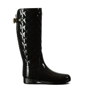 Women's Refined Adjustable Quilted Slim Fit Tall Rain Boots